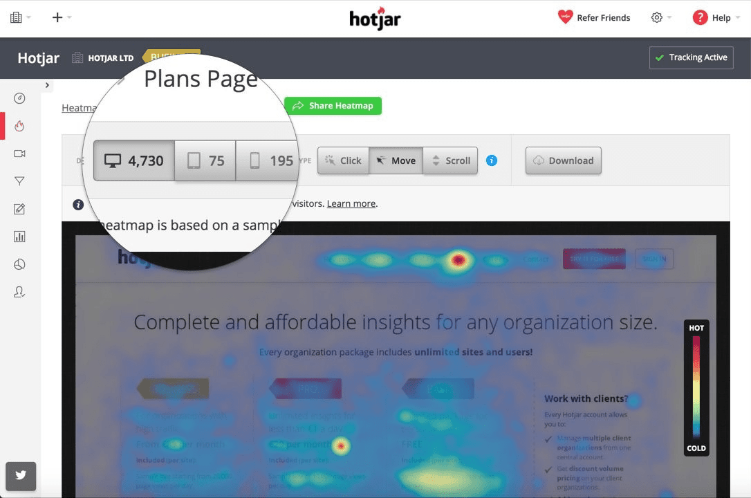 HEATMAP HOTJAR